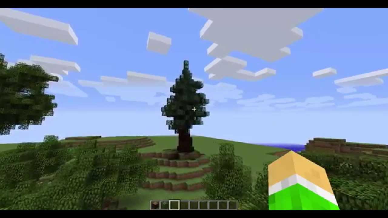 Selbst gebaute Nadelbäume (Fichte) - Tutorial - Minecraft 