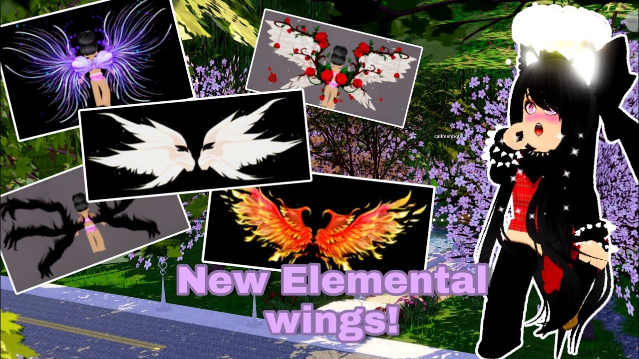 Buying all the new elemental wings on royale high 🦋 YouTube