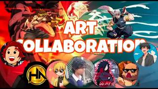 biggest art collaboration #art #anime #drawing #fanart #demonslayer