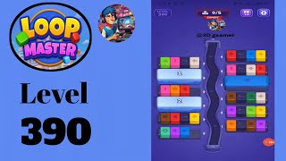 Loop master color jam sort level 390 Expert level  solution for gameplay