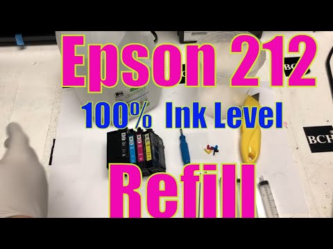 How to Refill Epson 212 ink Cartridges & Reset Ink Level - T212 WorkForce WF-2850