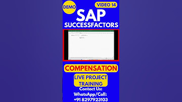 SAP SuccessFactors Compensation Training  Video 14 #sapsuccessfactorstraining #sapsuccessfactors