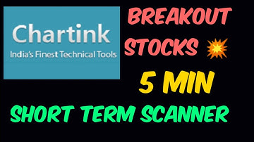 Best Stock Screener for Swing Trading | Chartink Breakout  Scanner | Find Stocks Before breakout|💥