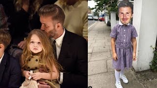 Victoria shares hilarious snap of daughter Harper Beckham wears mask of dad David on school run