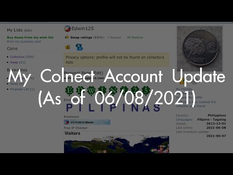 My Colnect Account Update (As of 06/08/2021)