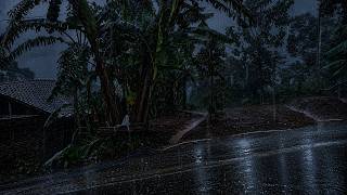 🌧️ Sleep Fast in 5 Minutes with Gentle Village Garden Rain | for Deep Sleep & Relaxation