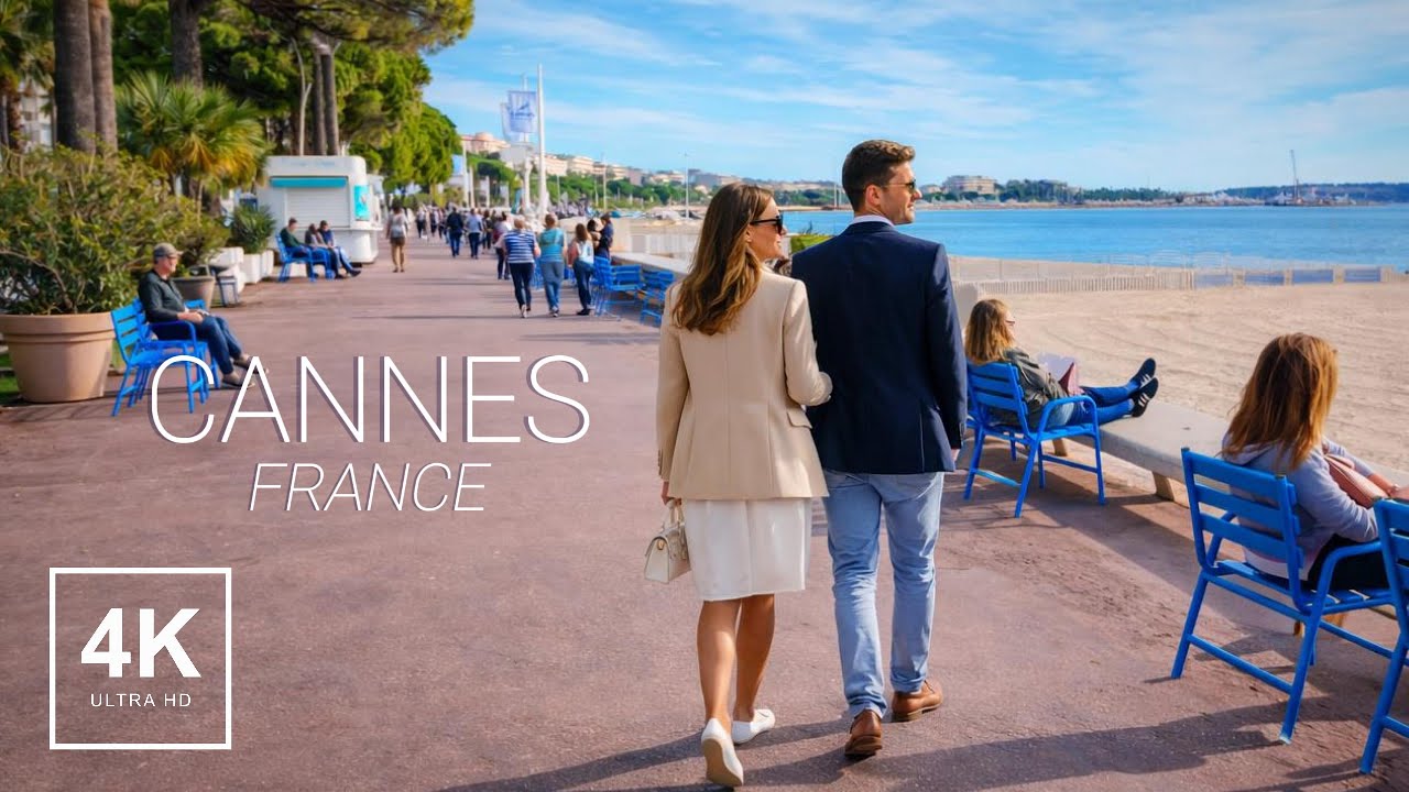 Cannes, France - A Walk Through the French Riviera’s Most Elegant Seafront | 4K (2025)