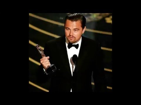 لحظة تتويج ليوناردو دي كابريو جائزة اوسكار