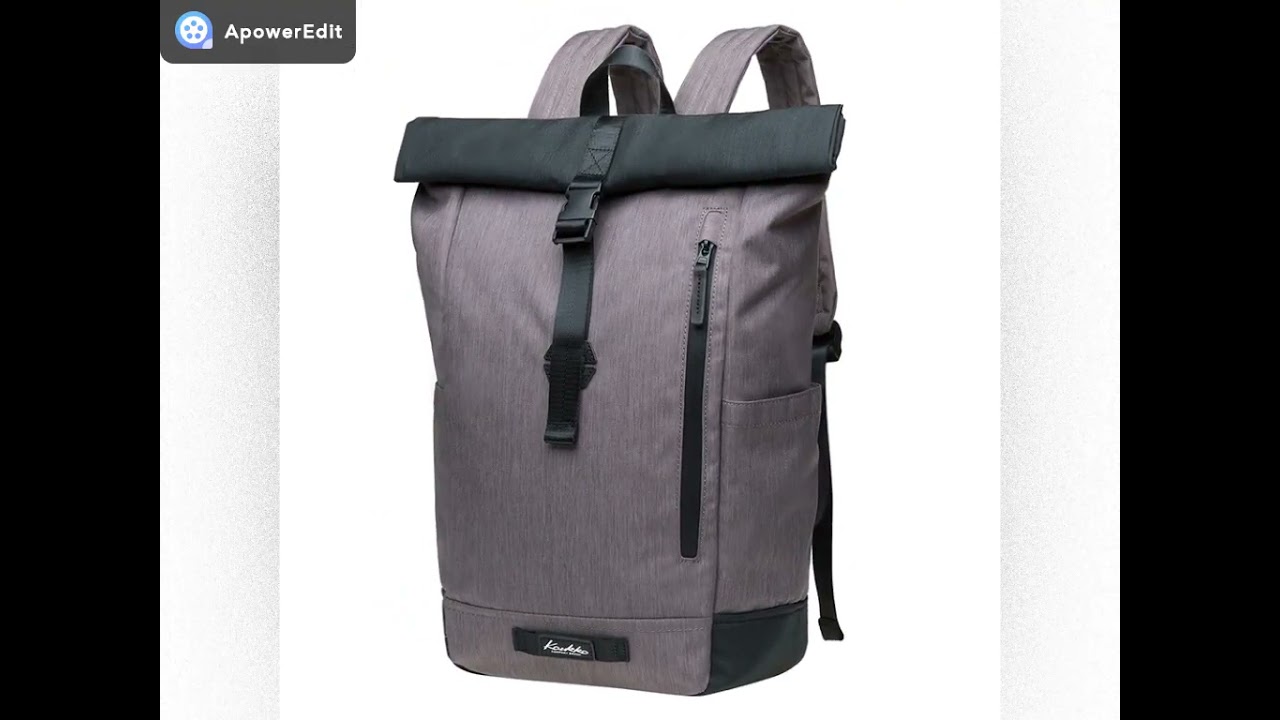 Expandable Roll Top Waterproof Trendy Backpack With Laptop Pocket