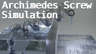 Archimedes Screw Simulation Using a Glass Pipe (Multiple Versions) - Blender 3.4.1