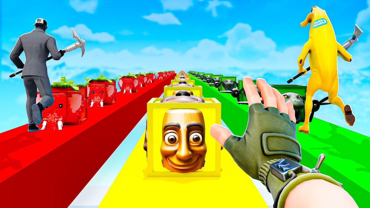 Я организовал гонку на удачу с блоками BRAINROT!