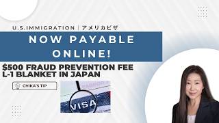 L-1 Blanket Visa | $500 Fraud Prevention Fee Can Now Be Paid Online!