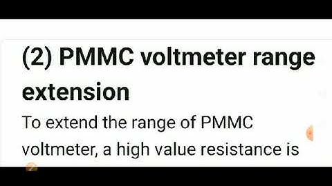 Elect. Meas. Lec 16: Range Extension of PMMC INSTRUMENT (Part 02)