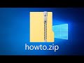 How to make a zip files in windows