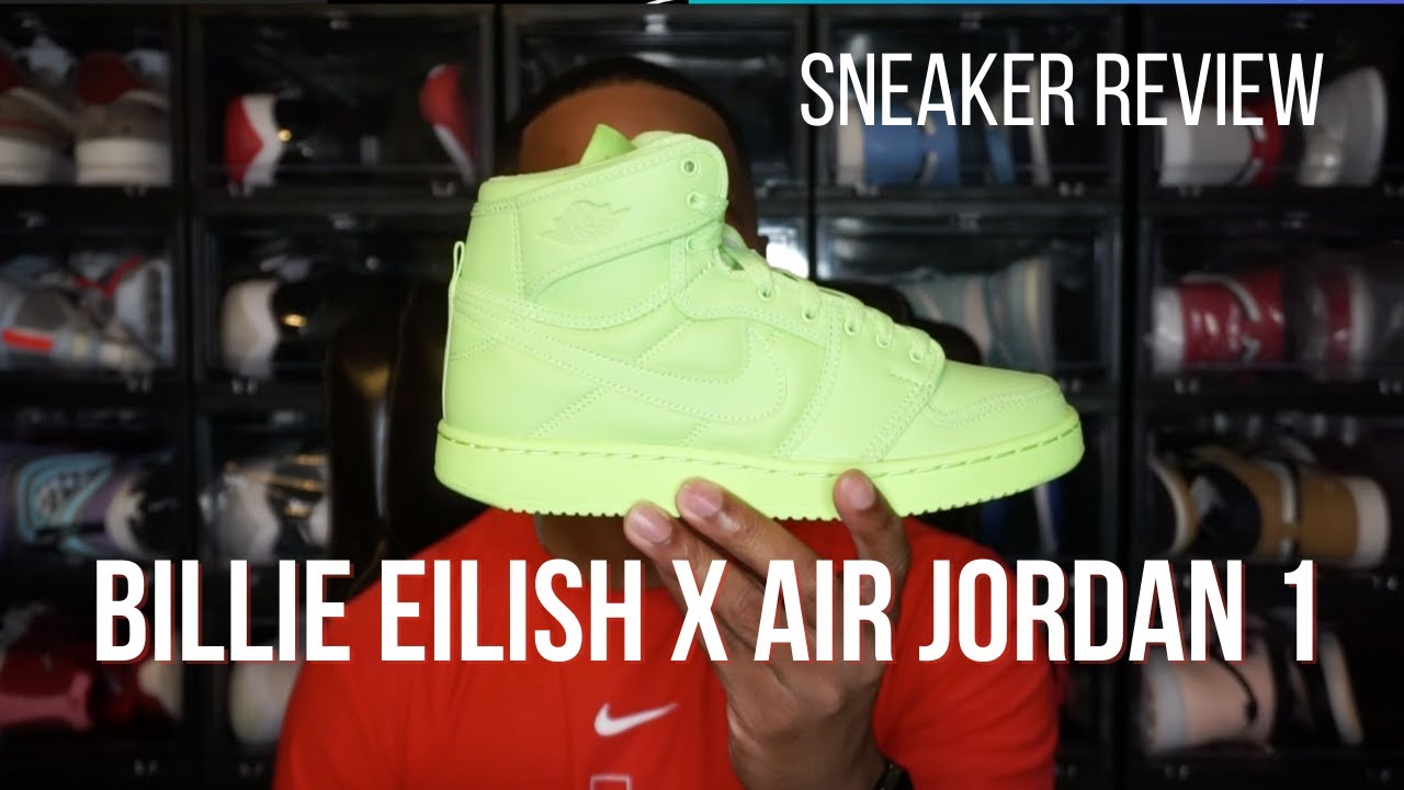 BILLIE EILISH X AIR JORDAN 1 AJKO GHOST GREEN REVIEW - YouTube