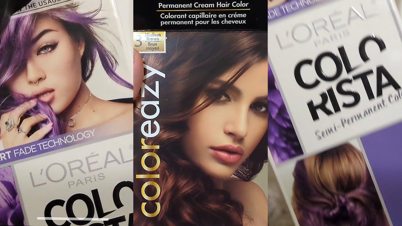 L'Oreal Colorista Purple and Color Eazy Medium Brown🪻🍫