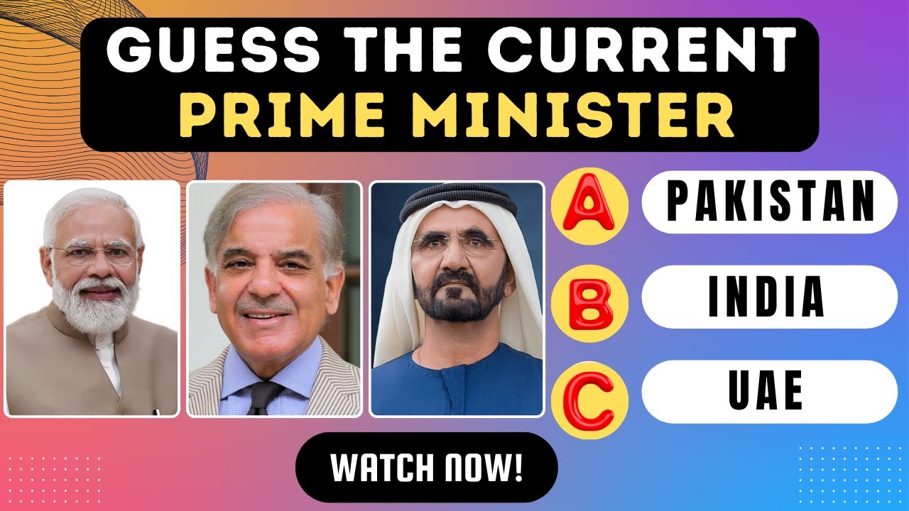 Guess The Current Prime Minister by Countries 2024