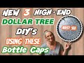 NEW 3 HIGH-END Dollar Tree DIY's using these NEW BOTTLE CAPS by Crafters Square