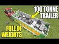 SUPER 100 TONNE TRAILER (Made From Front Weights) - Farming Simulator 17