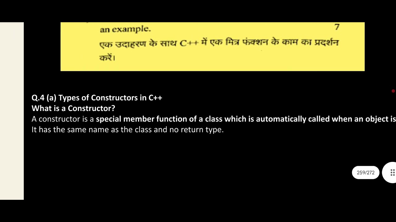 How many types of constructors are present in C++ ? Explain in detail ...