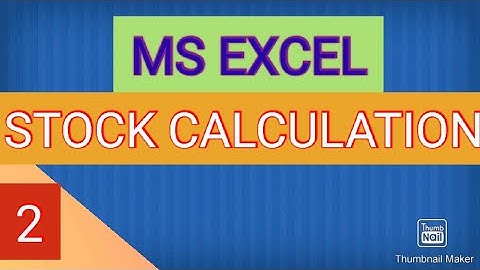 STOCK CALCULATION IN EXCEL IN TELUGU #APPSC #APPSCCPT #CPTFORPSGRADEV&VRO #TSPSC