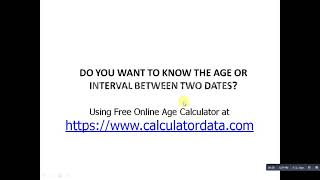 Age Calculator – Free Online Calculator to Calculate Age from Date of Birth