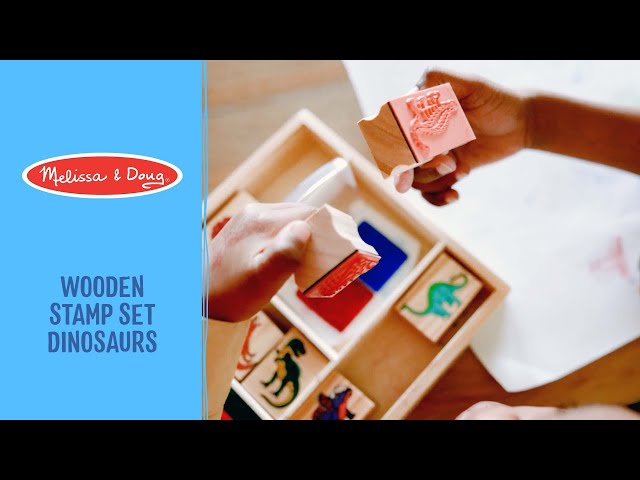 Melissa & Doug Dinosaur - Wooden Stamp Set