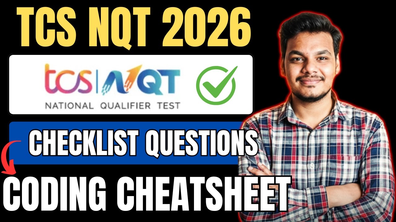 TCS NQT 2026 Coding Cheatsheet | TCS NQT Coding Sheet for Preparation ...