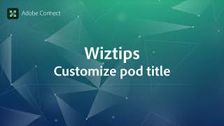 Customize pod title