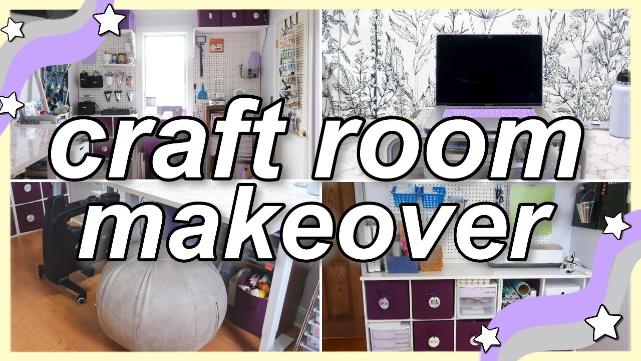Craft Room Makeover - Creating my DREAM workspace (2020) - YouTube