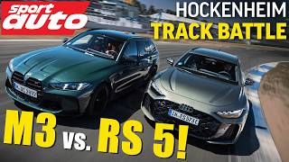 BMW M3 Touring vs Audi RS 5 Avant | HOT LAPS Hockenheimring GP | sport auto Track Battle