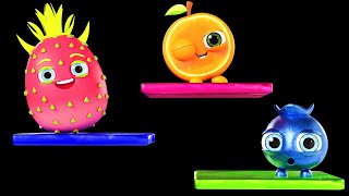 Funky Fruits Baby Sensory: Tickle Tickle, Finger Family + More | Kids Songs and Dance Along