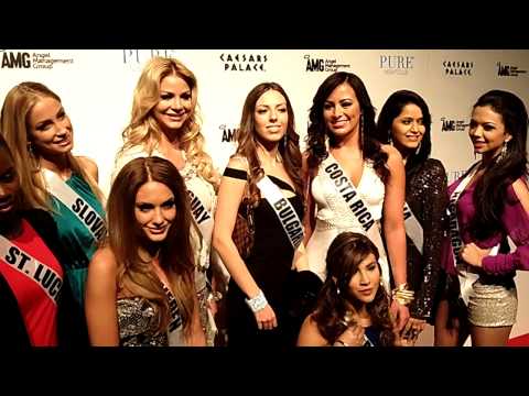 Miss Universe 2012 Trinidad &amp; Tobago, Argentina, Sweden Pure Nightclub Vegas 12-8-12