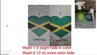 Sublimation 100% cotton with polycrylic &amp; water Part 2 ( 12 wash test)