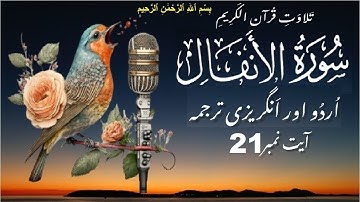 Surah Al Anfal Verse No 21 تلاوت َسورة الأنفال اردو اور  انگریزی ترجمہ آیت نمبر | @islamichistory813