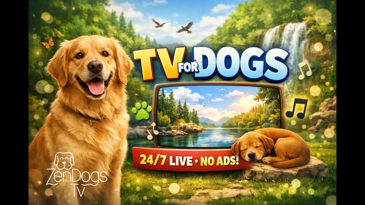 Dog TV LIVE 🐶 Soothing Sounds & Music | 24 Hour NO ADS
