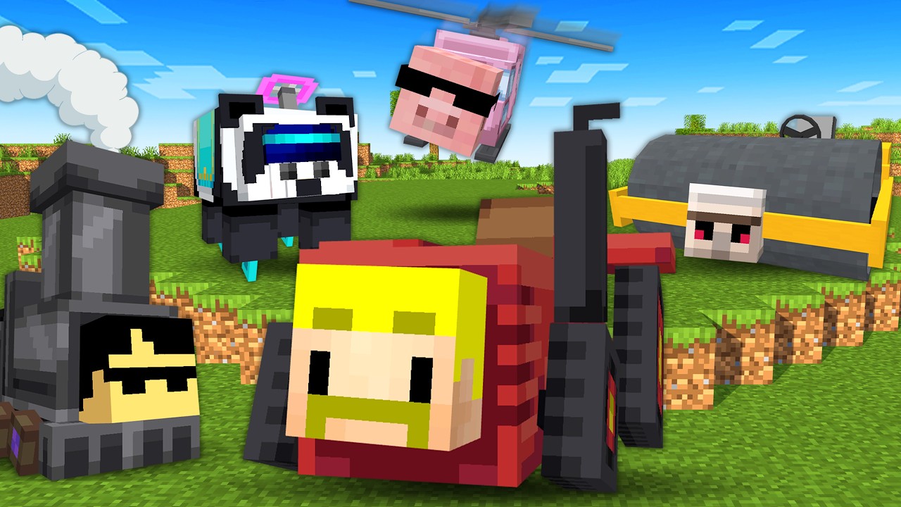 【乗り物】クセが強い『はたらくのりもの』でエンドラ討伐【マイクラ】