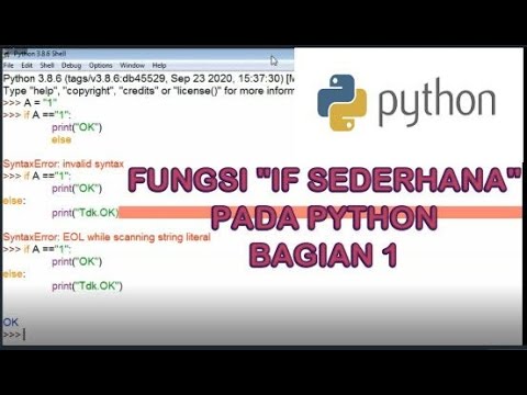 Tutorial Mudah Menggunakan Fungsi IF Sederhana pada Python Bag.1 | Python Part1 | Ruang Berbagi Ilmu