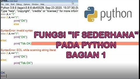 Tutorial Mudah Menggunakan Fungsi IF Sederhana pada Python Bag.1 | Python Part1 | Ruang Berbagi Ilmu