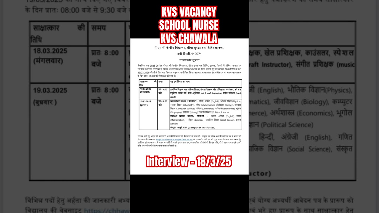 LATEST NURSING VACANCY | SCHOOL NURSE | NNG 