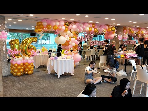 Balloon Decor for 16 year old Birthday Party