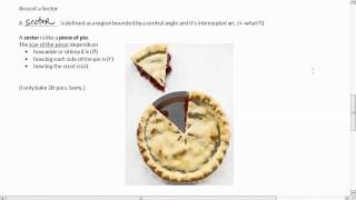 Ch. 4 (4-2) Degrees and Radians Part 2 - Angular Velocity, Area of a Sector