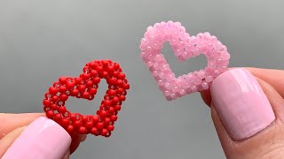 ❤️ Easy Beaded Heart Craft with a Hole Tutorial 📿