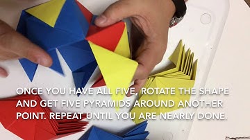 Assembling a sonobe unit icosahedron