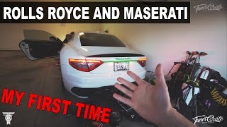 FIRST TIME IN A ROLLS ROYCE AND MASERATI Rolls Royce Vs Maserati