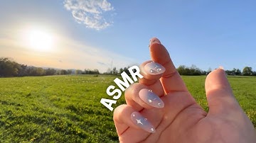 Camera tapping and scratching ASMR outdoors in nature ✨