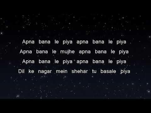 Apna Bana Le   Bhediya Karaoke Version