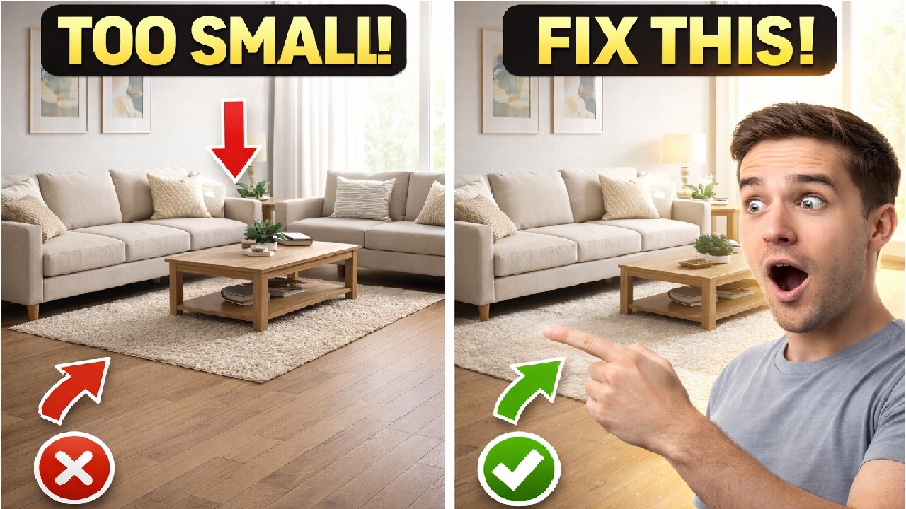 The Rug Size Mistake That's Ruining Your Room - YouTube