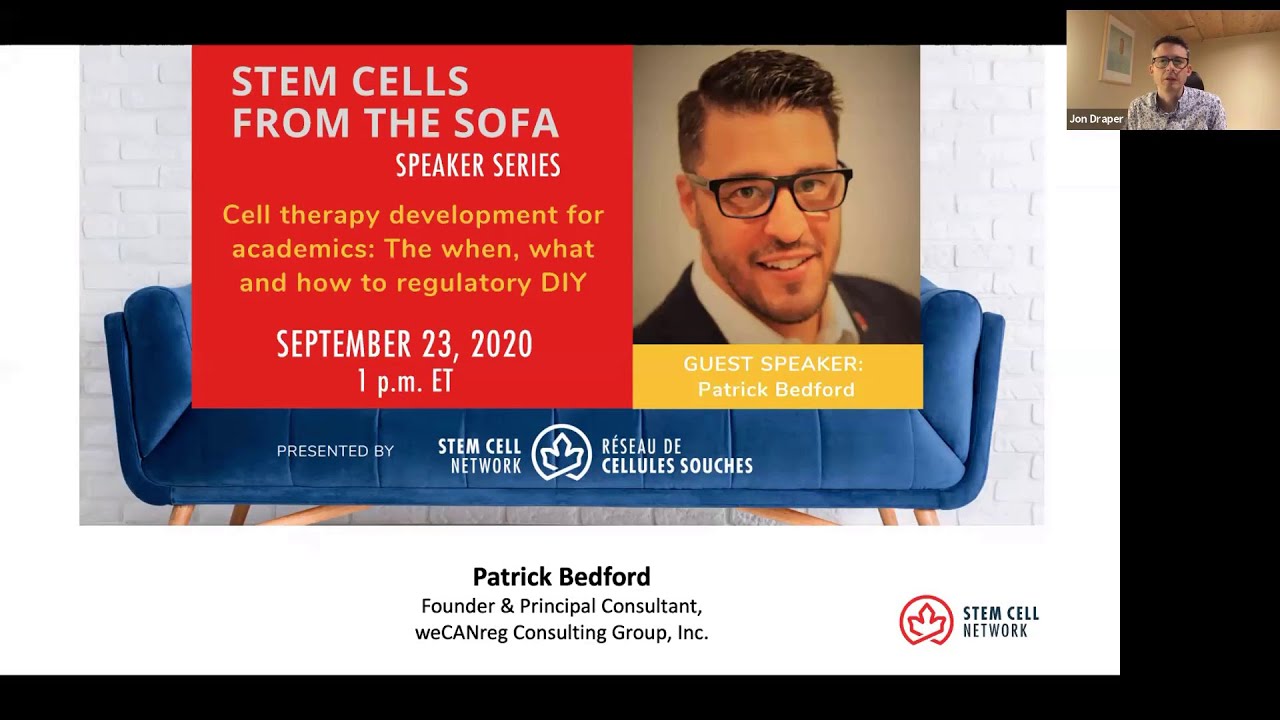Stem Cells from the Sofa Speaker Series: Patrick Bedford