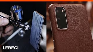 How to make a Leather Phone Case / Airbrush painting / Tutorials